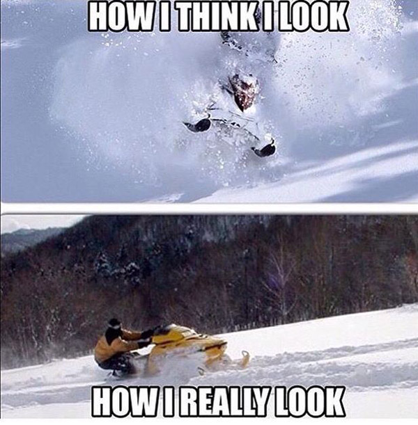 funny snowmobile meme